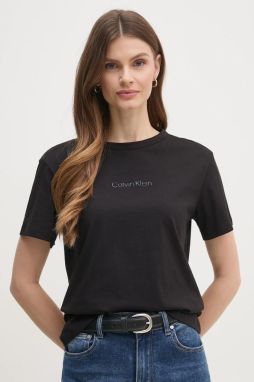 Bavlnené tričko Calvin Klein dámske, čierna farba, K20K208294