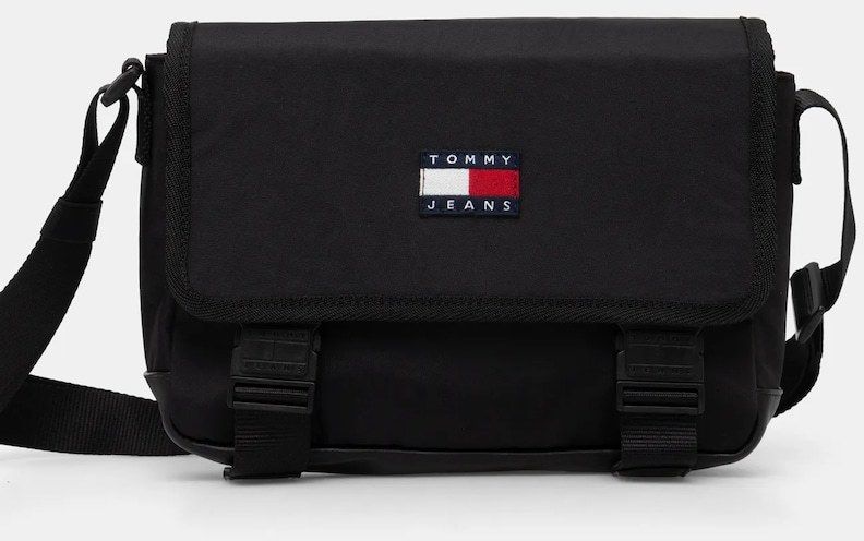 Malá taška Tommy Jeans čierna farba, AM0AM13326