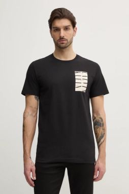 Bavlnené tričko Calvin Klein Jeans pánske, čierna farba, s potlačou, J30J327474