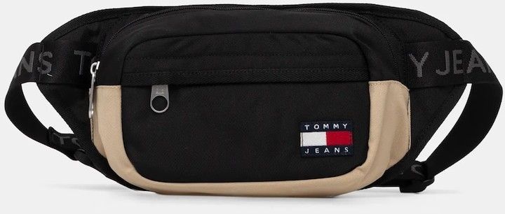 Ľadvinka Tommy Jeans čierna farba, AM0AM13267