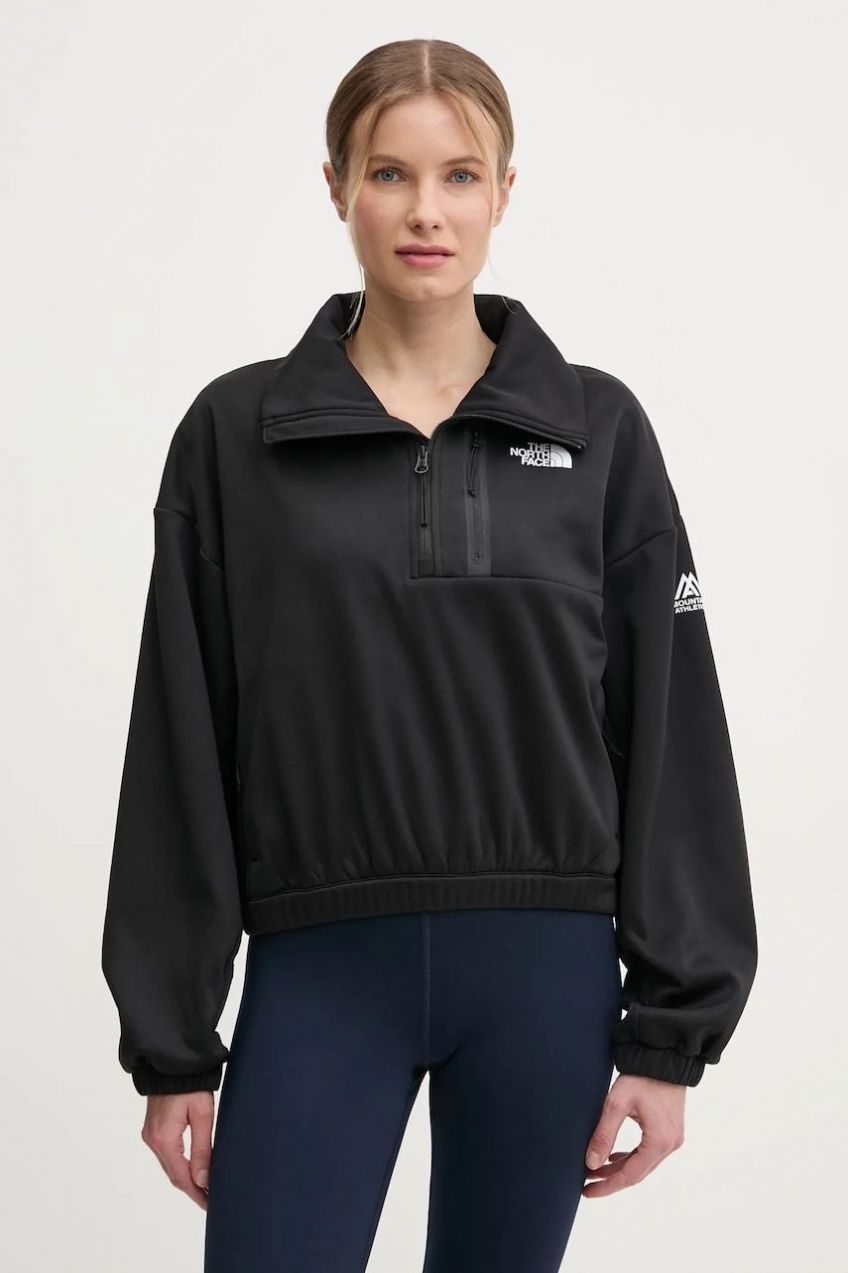 Športová mikina The North Face Mountain Athletics čierna farba, jednofarebná, NF0A8BFPJK31