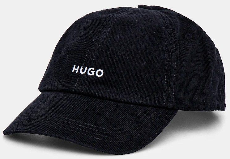Menčestrová baseballová čiapka HUGO tmavomodrá farba, s nášivkou, 50533412