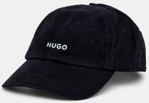 Menčestrová baseballová čiapka HUGO tmavomodrá farba, s nášivkou, 50533412
