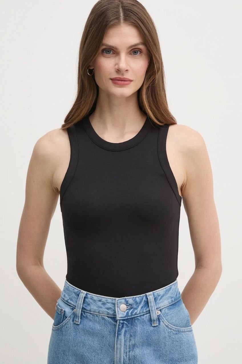 Top Calvin Klein Jeans dámsky, čierna farba, J20J225315