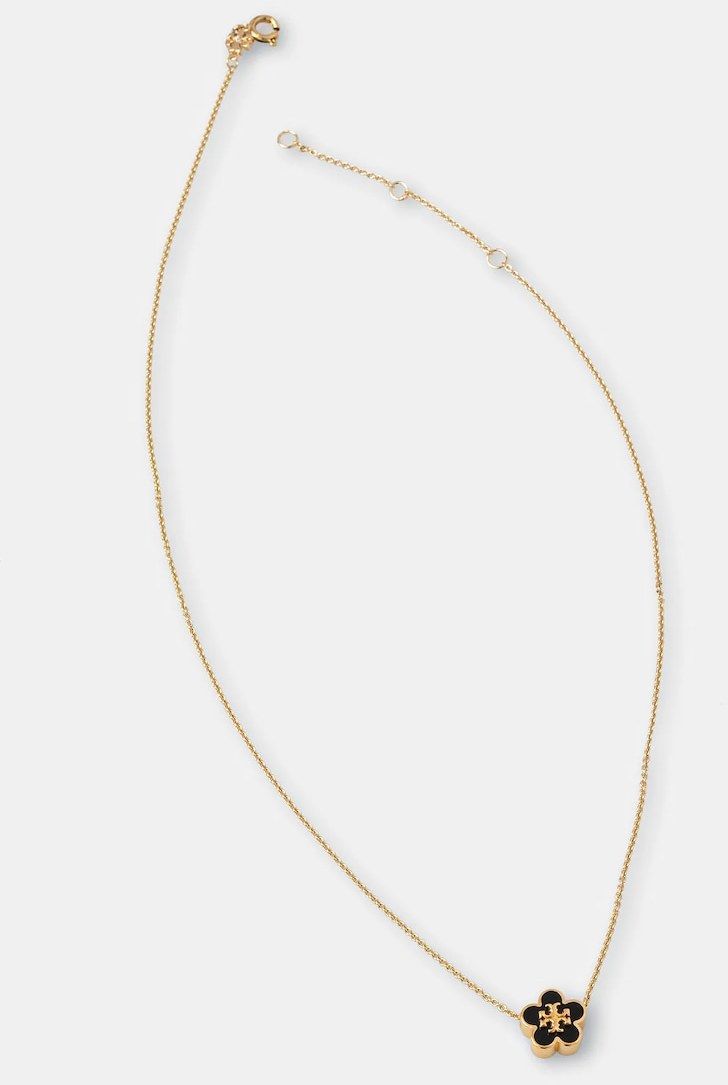Pozlátený náhrdelník Tory Burch Kira Enamel Flower 147287-720