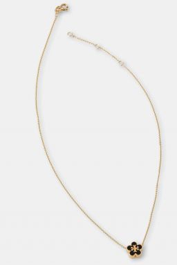 Pozlátený náhrdelník Tory Burch Kira Enamel Flower 147287-720