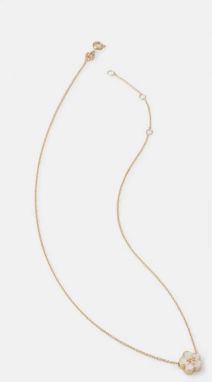 Pozlátený náhrdelník Tory Burch Kira Flower Pendant 158996-700