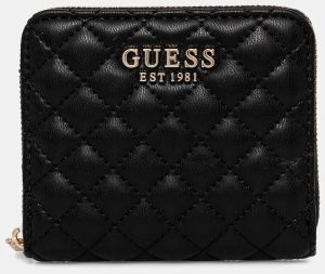 Peňaženka Guess ECO RIANEE dámska, čierna farba, SWQG95 41137