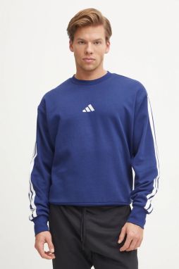 Mikina adidas Essentials pánska, tmavomodrá farba, vzorovaná, JE6307