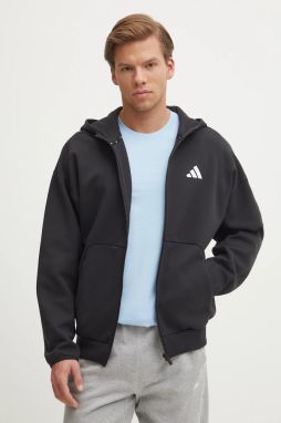 Mikina adidas Future Icons pánska, čierna farba, s kapucňou, s potlačou, JI8768