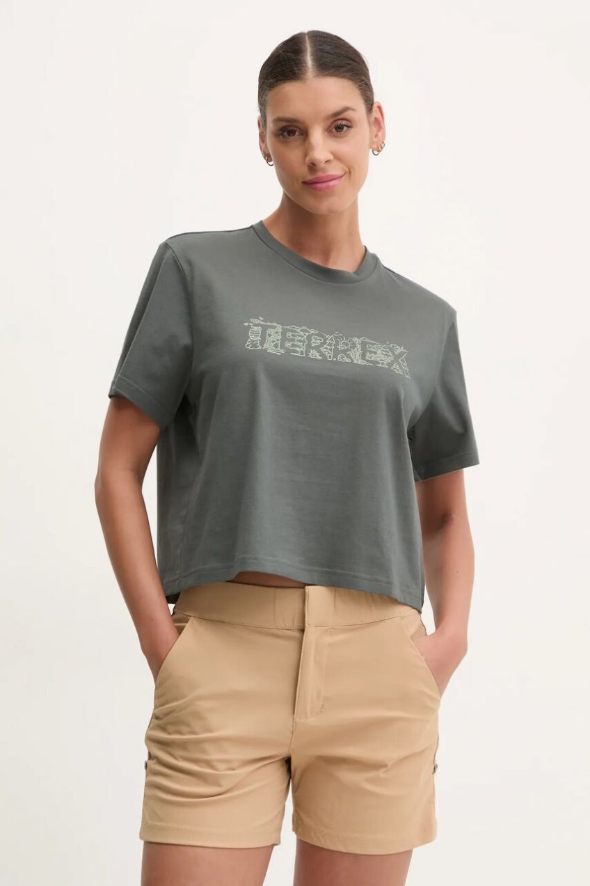 Tričko adidas TERREX Wild dámske, šedá farba, JI9156