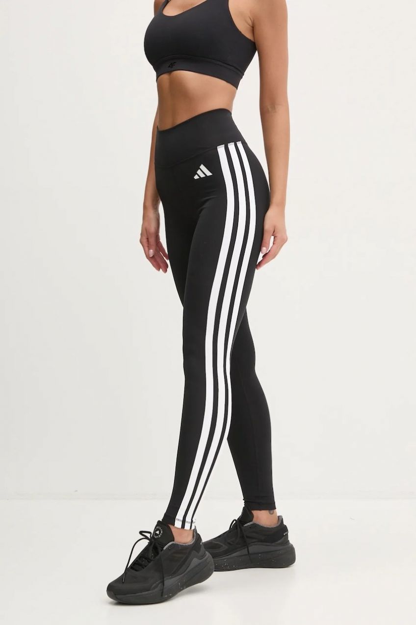Tréningové legíny adidas Performance Essential čierna farba, s nášivkou, JD6545