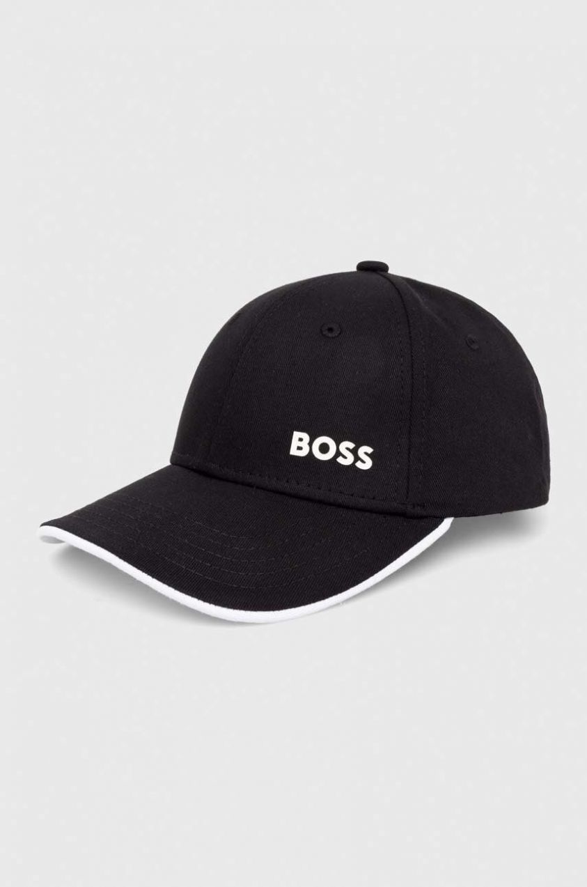 Bavlnená šiltovka Boss Green šedá farba, jednofarebná, 50505834