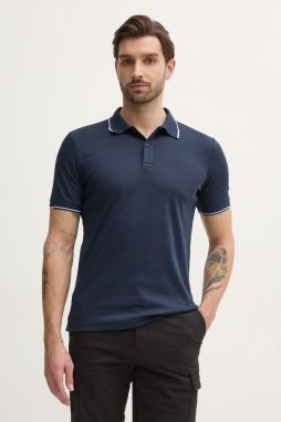 Bavlnené polo tričko Calvin Klein tmavomodrá farba, jednofarebné, K10K114130
