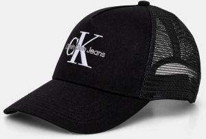 Šiltovka Calvin Klein Jeans čierna farba, s nášivkou, LV04G5065G