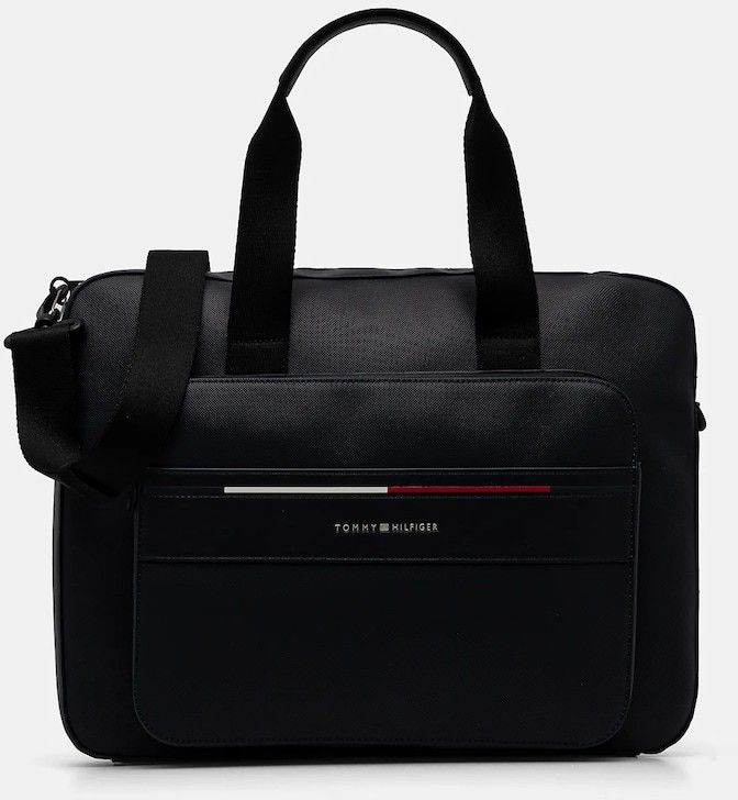 Taška na notebook Tommy Hilfiger tmavomodrá farba, AM0AM13198