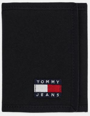 Peňaženka Tommy Jeans pánska, čierna farba, AM0AM13269