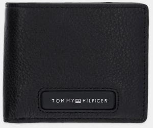 Kožená peňaženka Tommy Hilfiger pánska, čierna farba, AM0AM13251