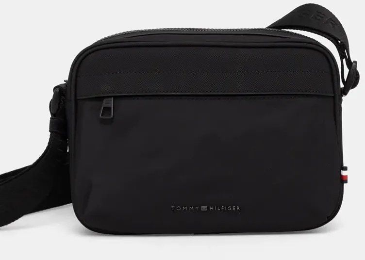 Malá taška Tommy Hilfiger čierna farba, AM0AM13187