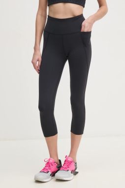 Tréningové legíny Reebok LUX Collection čierna farba, jednofarebné, 100221287