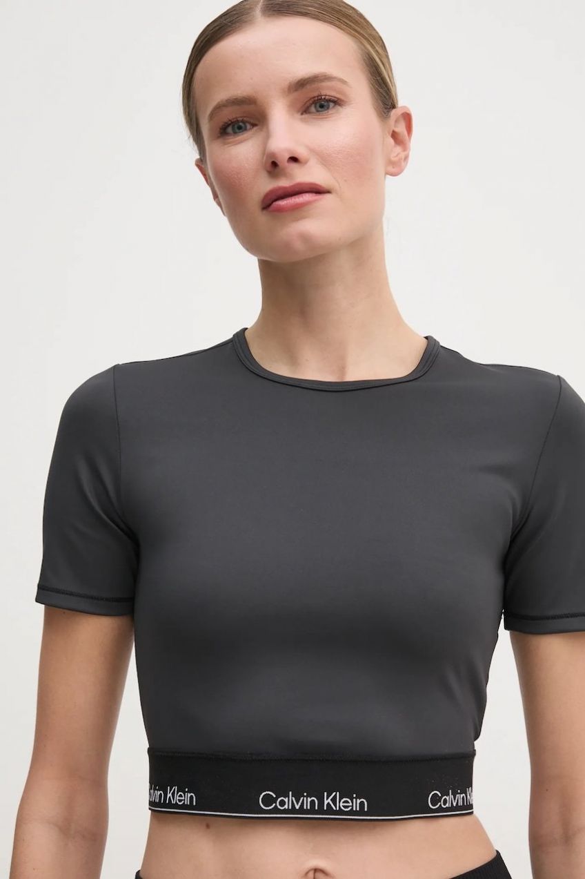 Tréningové tričko Calvin Klein Performance čierna farba, LVGWS5K144