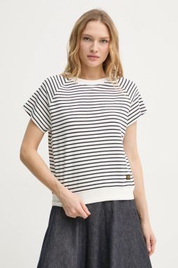 Bavlnené tričko G-Star Raw dámske, béžová farba, D24512-D979
