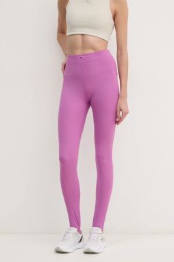 Tréningové legíny Reebok Rib Stirrup fialová farba, jednofarebné, 100214310