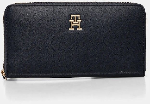 Peňaženka Tommy Hilfiger dámska, tmavomodrá farba, AW0AW17266