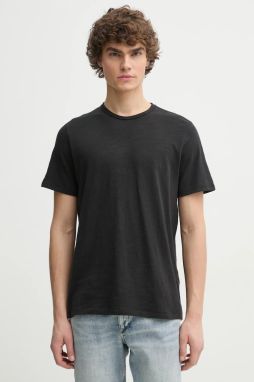 Bavlnené tričko Rag & Bone pánske, čierna farba, jednofarebné, M000T096G