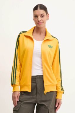 Mikina adidas Originals Firebird dámska, oranžová farba, s nášivkou, JP2300