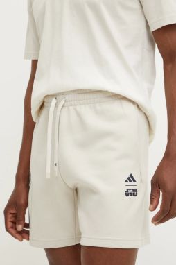Šortky adidas x Mandalorian pánske, béžová farba, JI5721