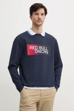 Mikina Red Bull Racing x Pepe Jeans OMBRE LOGO CREW pánska, tmavomodrá farba, s potlačou, RM580012