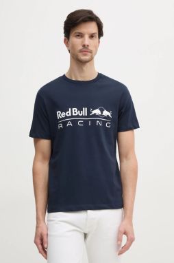 Bavlnené tričko Red Bull Racing x Pepe Jeans LOGO TEE pánske, tmavomodrá farba, s potlačou, RM500016