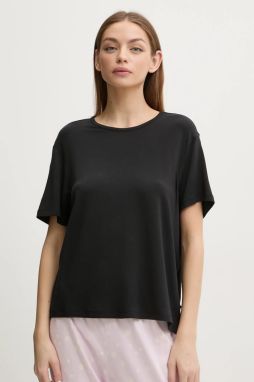 Pyžamové tričko Calvin Klein Underwear čierna farba, LV00QS7435