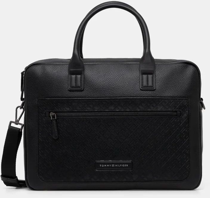 Taška na notebook Tommy Hilfiger čierna farba, AM0AM13209
