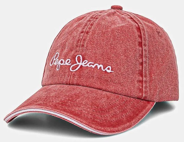 Bavlnená šiltovka Pepe Jeans WEI CAP ružová farba, s nášivkou, PL040364
