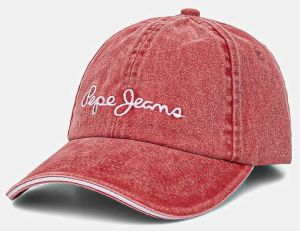 Bavlnená šiltovka Pepe Jeans WEI CAP ružová farba, s nášivkou, PL040364