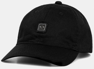 Bavlnená šiltovka Armani Exchange čierna farba, s nášivkou, XW000312 AF12128