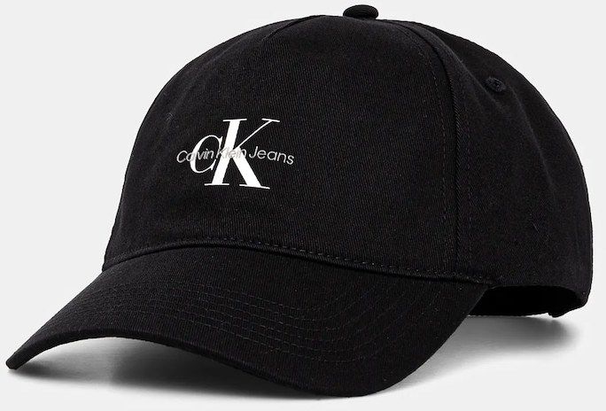Bavlnená šiltovka Calvin Klein Jeans čierna farba, jednofarebná, LV04K5027G