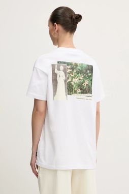 Bavlnené tričko Vans dámske, biela farba, VN000MCGWHT1