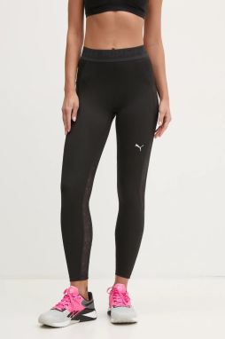 Tréningové legíny Puma Lace čierna farba, s nášivkou, 526778