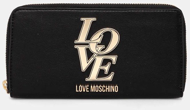 Peňaženka Love Moschino dámska, čierna farba, JC5664PP1