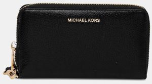 Kožená peňaženka MICHAEL Michael Kors dámsky, čierna farba, 32F6GM9E3L