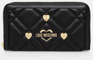 Peňaženka Love Moschino dámska, čierna farba, JC5654PP1