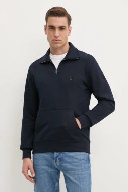 Bavlnená mikina Tommy Hilfiger pánska, tmavomodrá farba, jednofarebná, MW0MW37238
