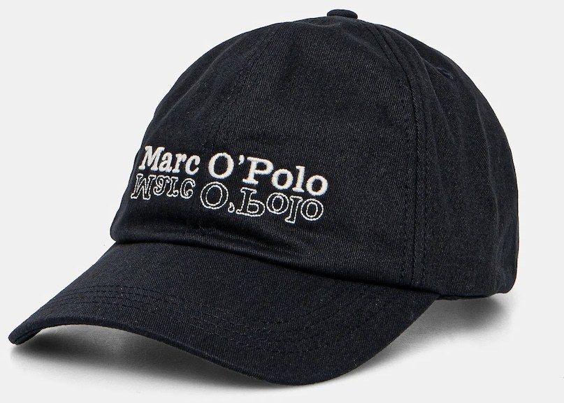 Bavlnená šiltovka Marc O'Polo tmavomodrá farba, s nášivkou, 522803801014