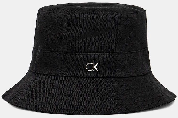 Obojstranný klobúk Calvin Klein čierna farba, bavlnený, K60K612913