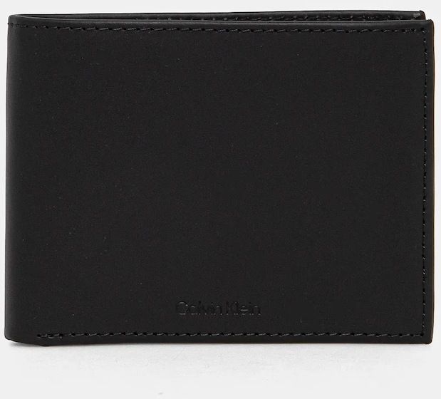 Kožená peňaženka Calvin Klein pánsky, čierna farba, K50K512849
