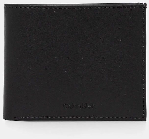 Kožená peňaženka Calvin Klein pánska, čierna farba, K50K512923