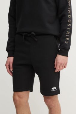 Šortky Alpha Industries pánske, čierna farba, 156367